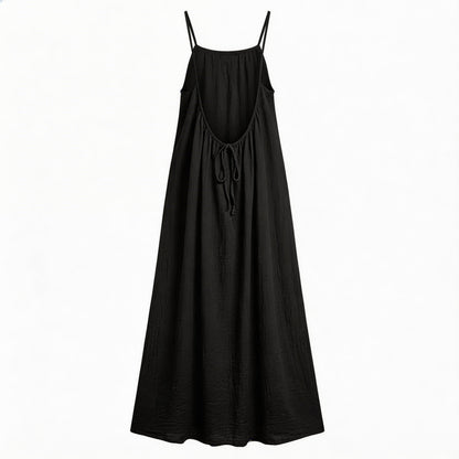 Camille | Women’s Polyester Sleeveless Backless Maxi Dress