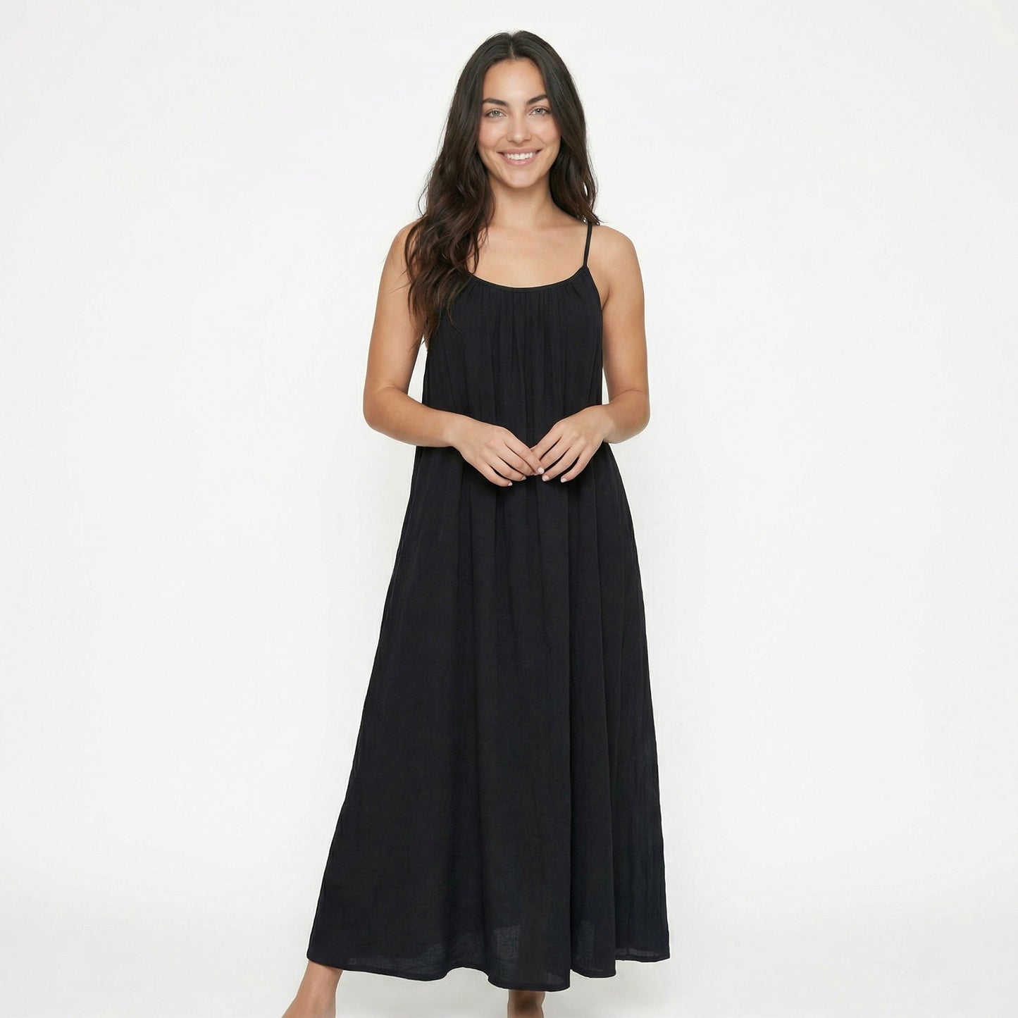 Camille | Women’s Polyester Sleeveless Backless Maxi Dress