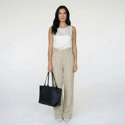 Cécile | Women’s Textured Tote Bag Zipper