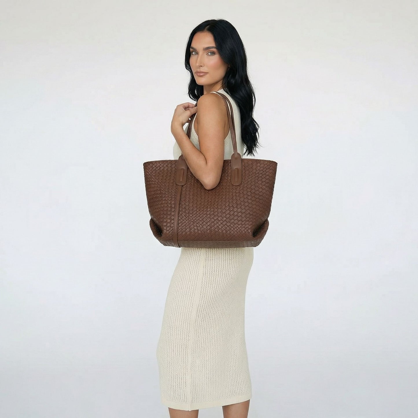 Cécile | Women’s Textured Tote Bag Zipper