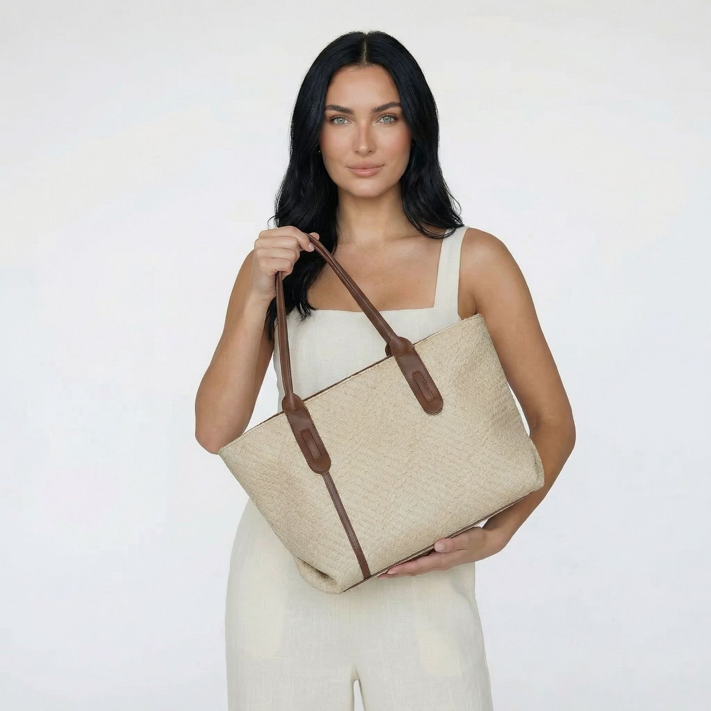 Cécile | Women’s Textured Tote Bag Zipper
