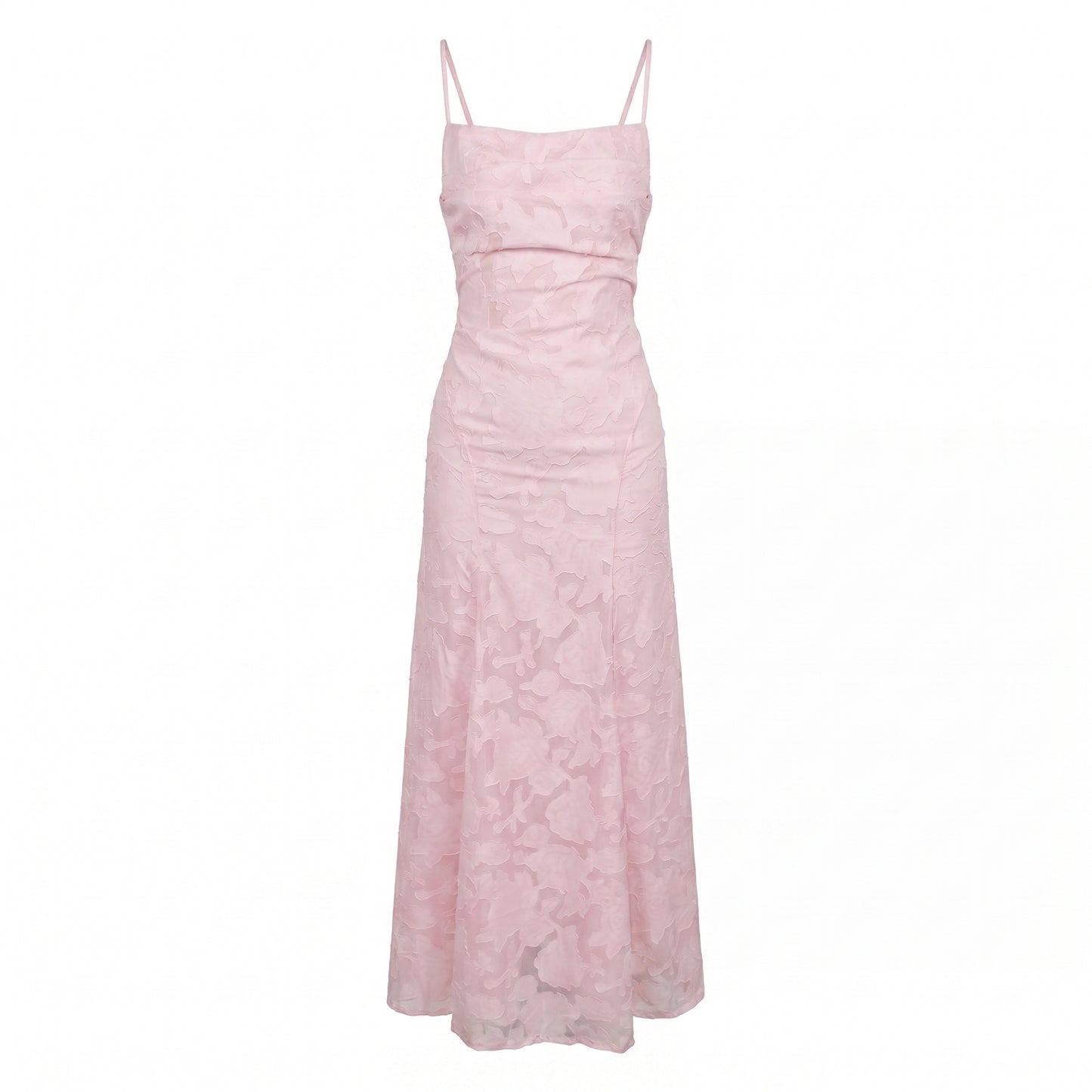 Celeste Women's Maxi Dress Lace Overlay, Spaghetti Strap A-Line