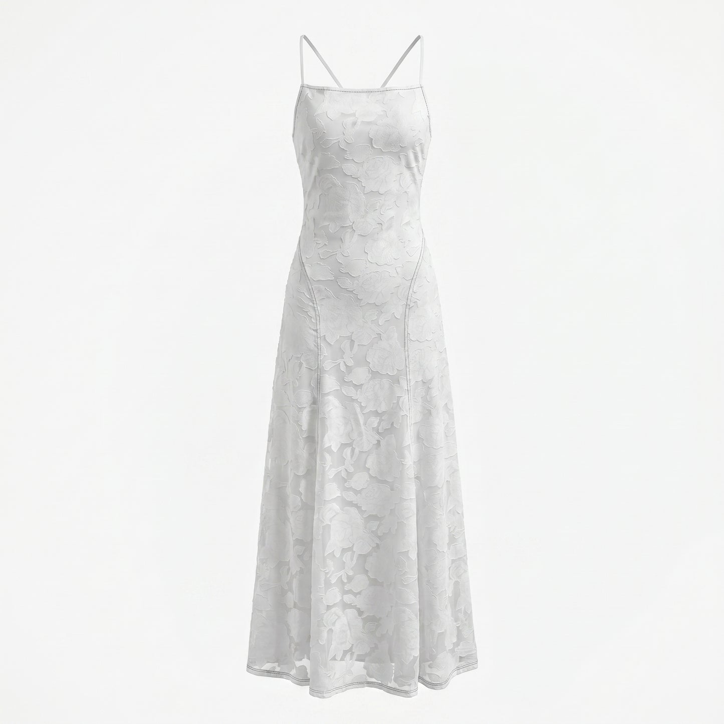 Celeste Women's Maxi Dress Lace Overlay, Spaghetti Strap A-Line