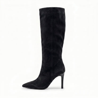Celeste Women’s Pointed-Toe Knee-High Heeled Boots