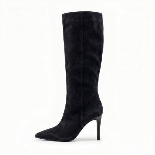Celeste Women’s Pointed-Toe Knee-High Heeled Boots