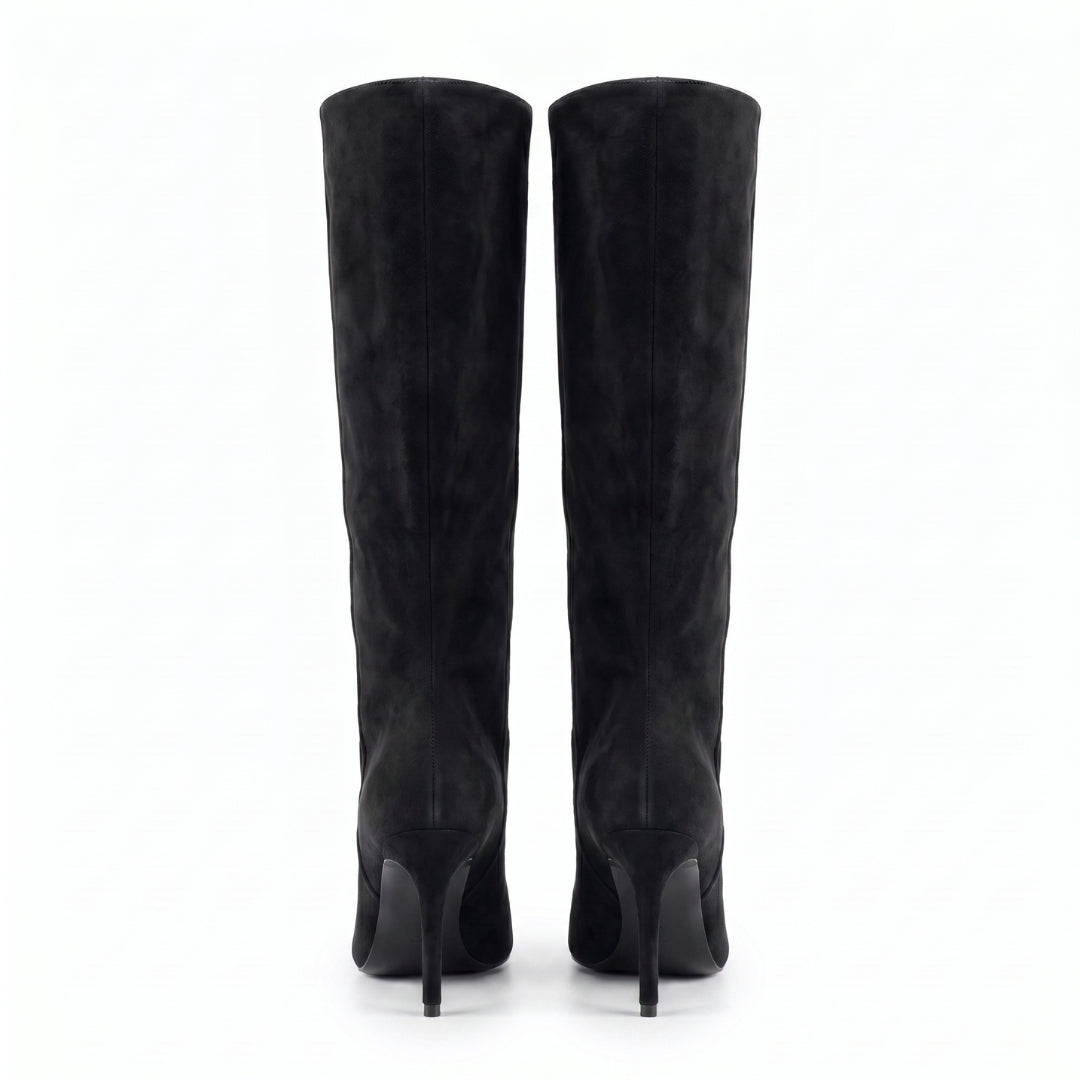 Celeste Women’s Pointed-Toe Knee-High Heeled Boots