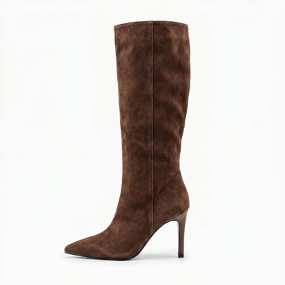Celeste Women’s Pointed-Toe Knee-High Heeled Boots