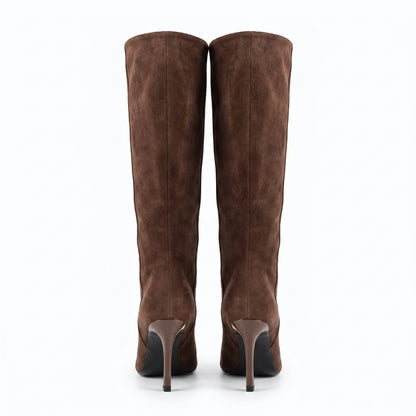 Celeste Women’s Pointed-Toe Knee-High Heeled Boots