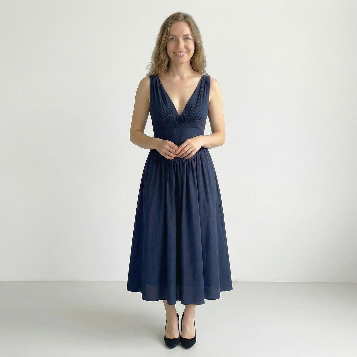 Celine | Plunge Midi Dress