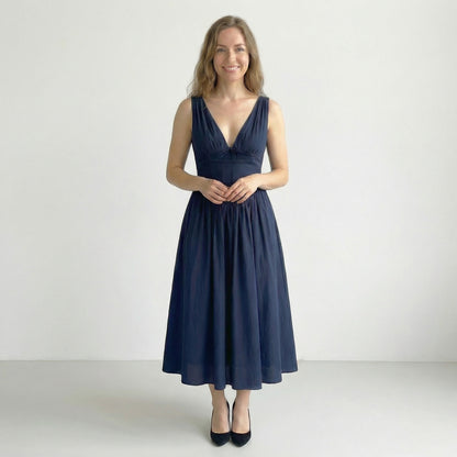 Celine | Plunge Midi Dress