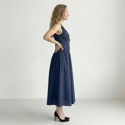 Celine | Plunge Midi Dress