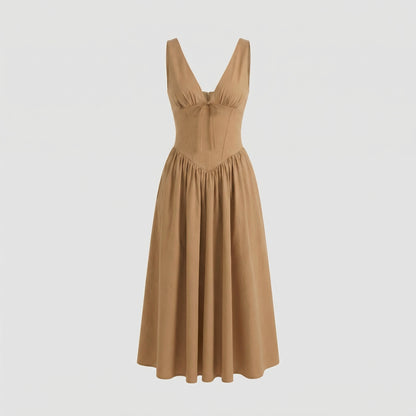 Celine | Plunge Midi Dress
