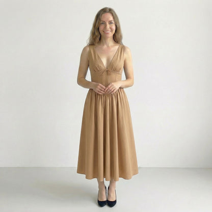Celine | Plunge Midi Dress