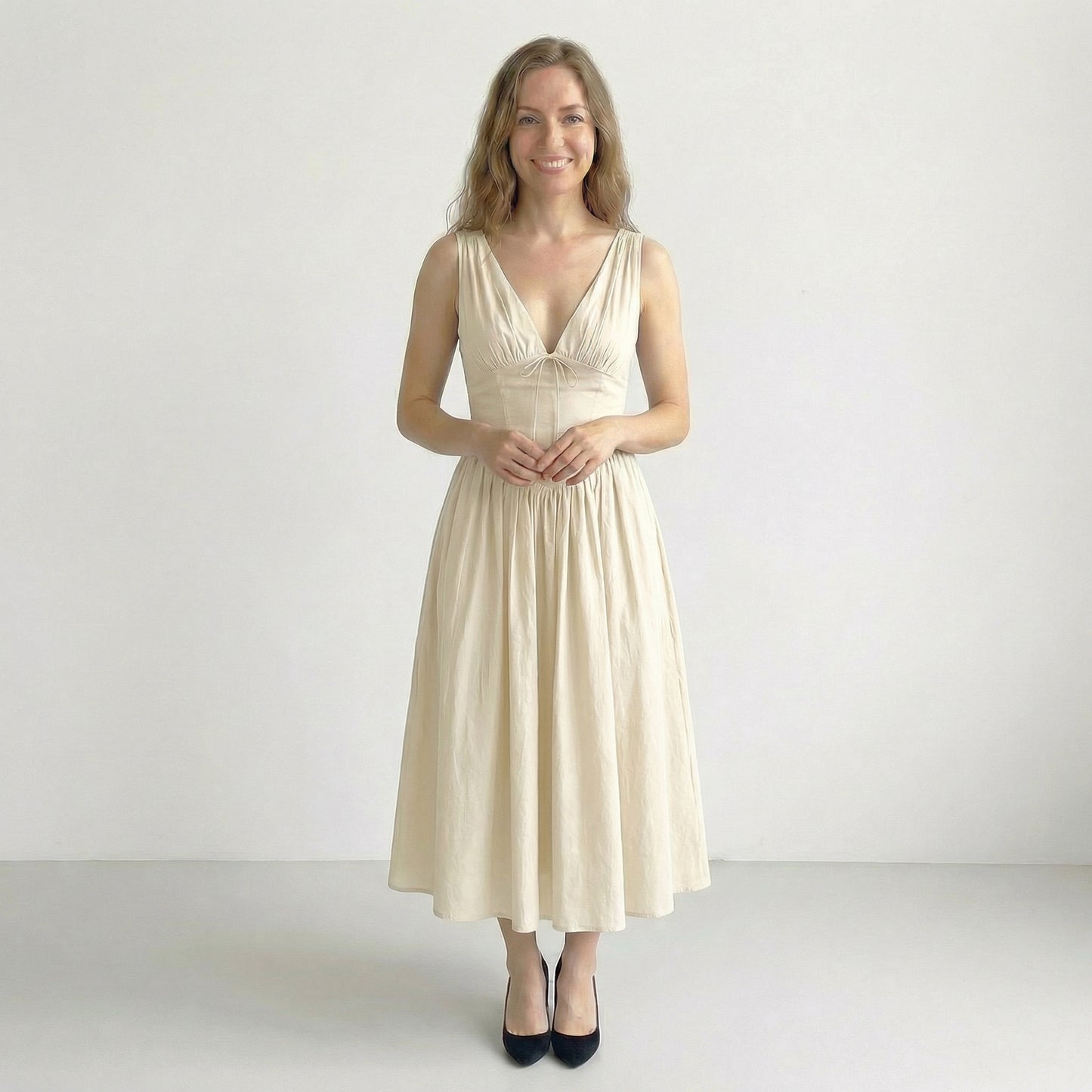 Celine | Plunge Midi Dress