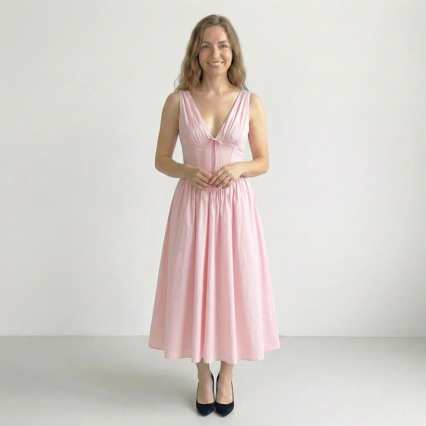 Celine | Plunge Midi Dress
