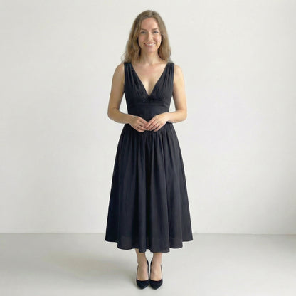 Celine | Plunge Midi Dress