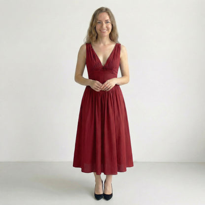 Celine | Plunge Midi Dress