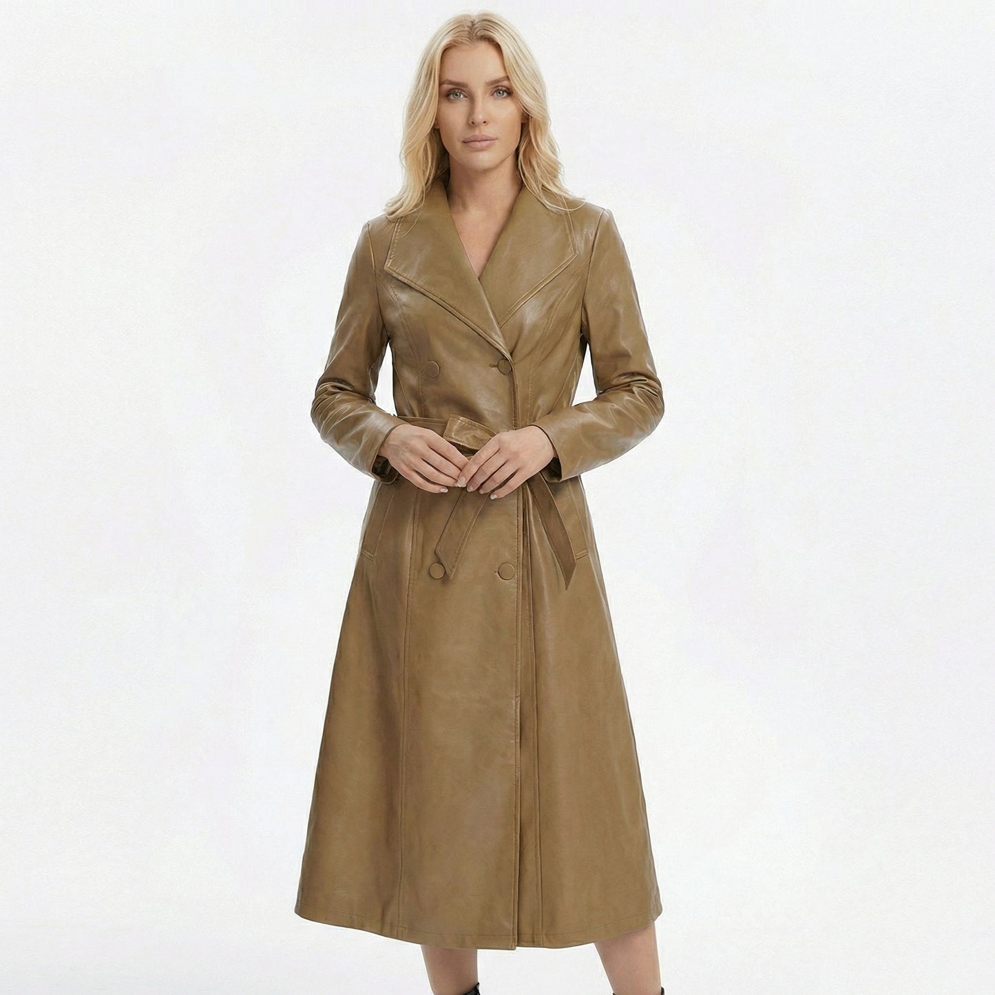 Chelsea | Sheepskin Leather Trench Coat