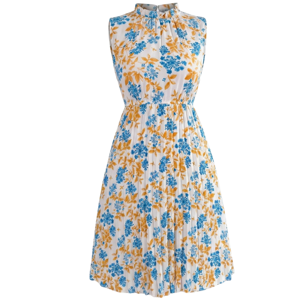 Chloe | Pleated Floral Sundress