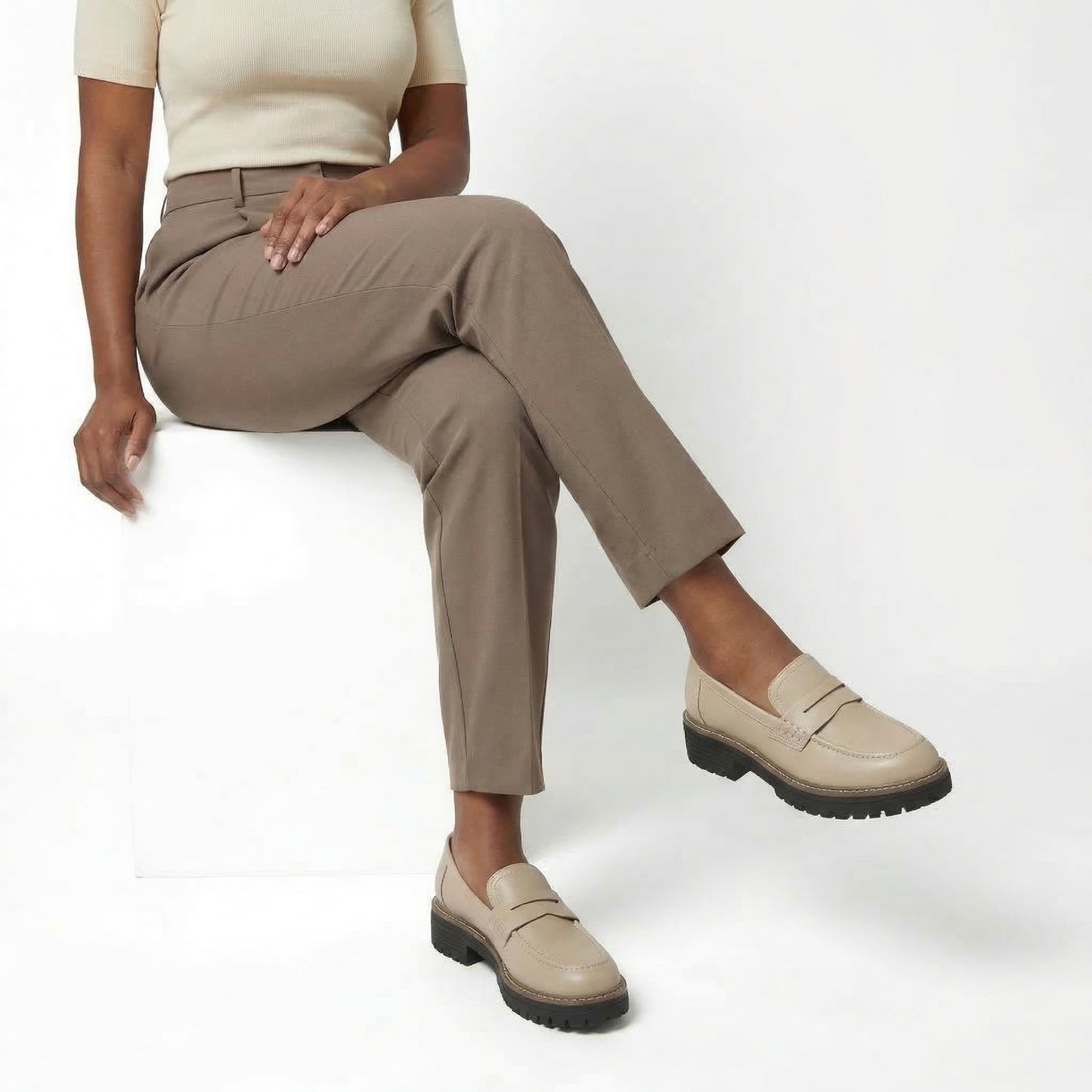 Claudette Women’s Urban Loafers Slip-On Lug-Sole