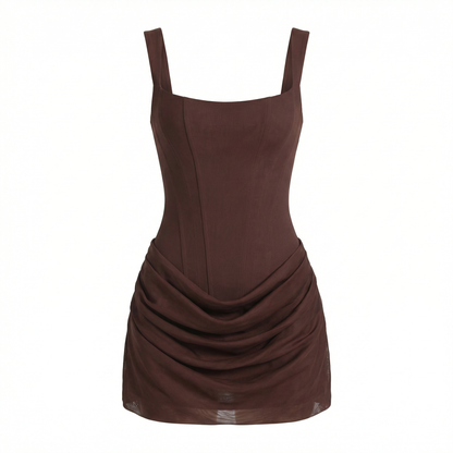 Colette | Women’s Crepe and Lyocell Mini Dress with Lace-Up Back