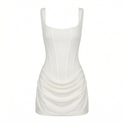 Colette | Women’s Crepe and Lyocell Mini Dress with Lace-Up Back