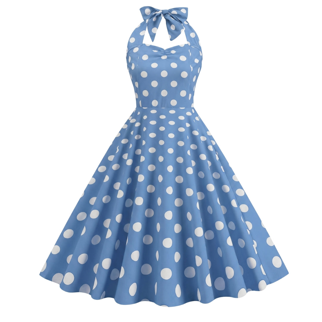 Colette Women’s Polka Dot Halter A-Line Midi Dress