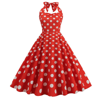 Colette Women’s Polka Dot Halter A-Line Midi Dress