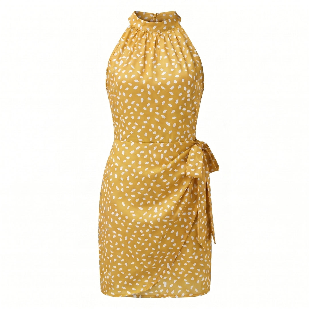 Colette Women’s Printed Halter Neck Wrap Mini Dress