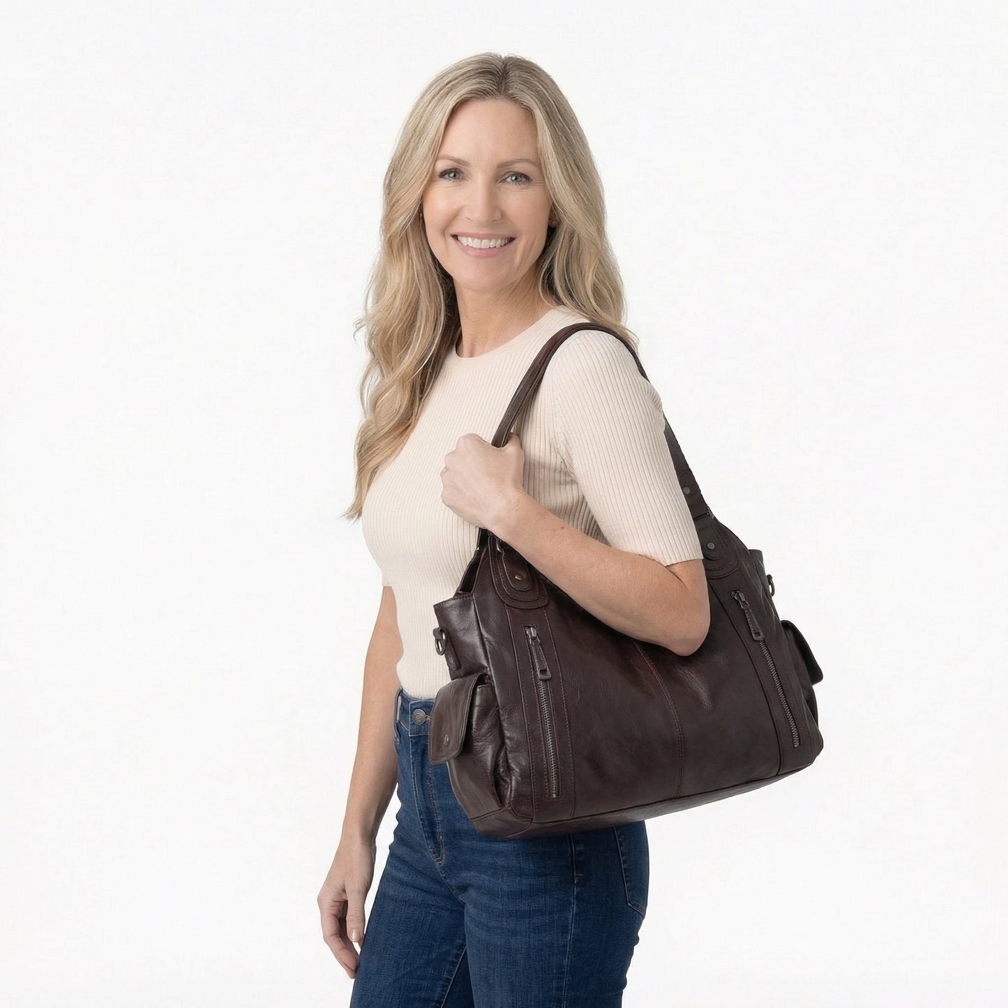 Édith | Women’s Vegan Leather Crossbody Bag Zip