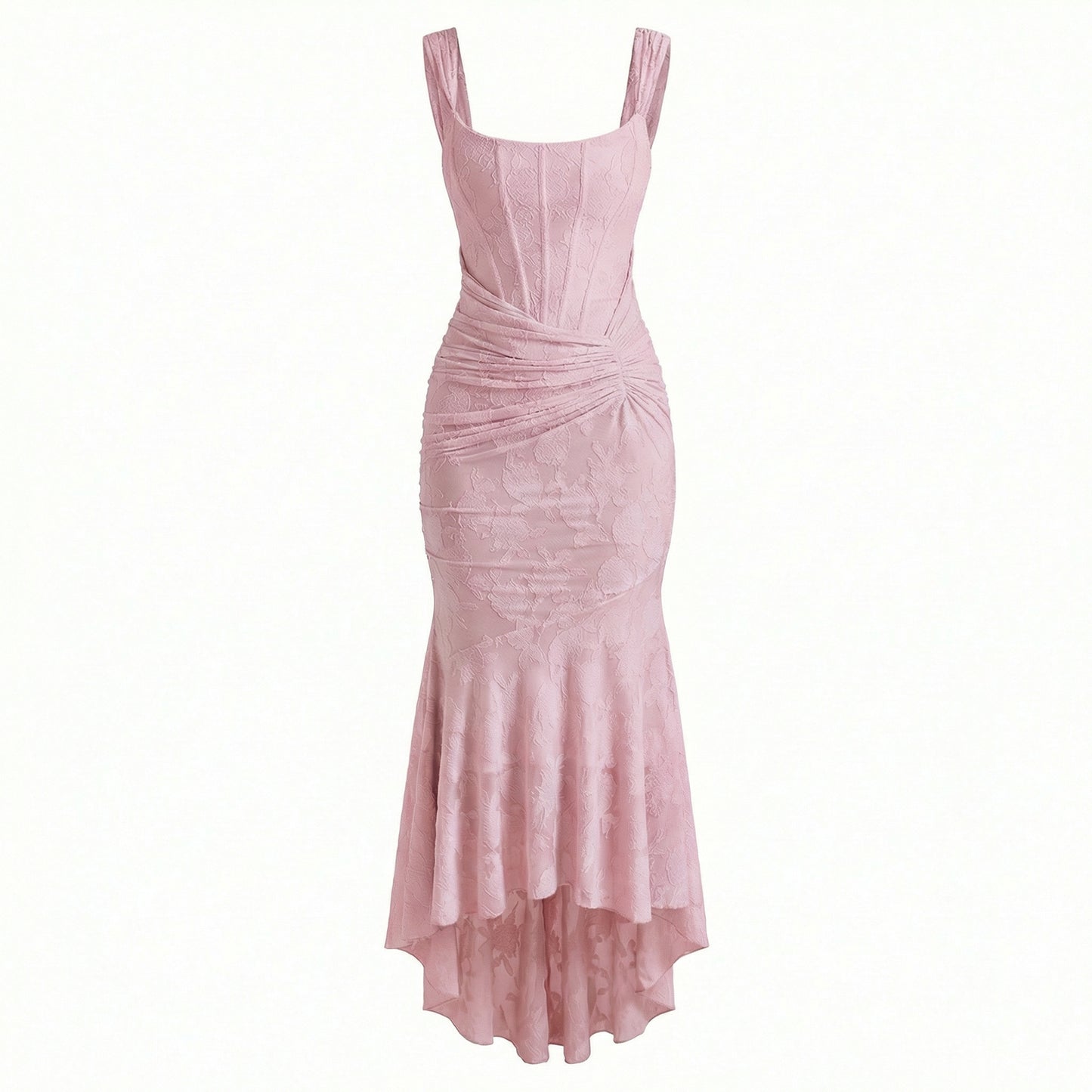 Elena | Women’s Polyester Sleeveless Maxi Dress, Boned Zip