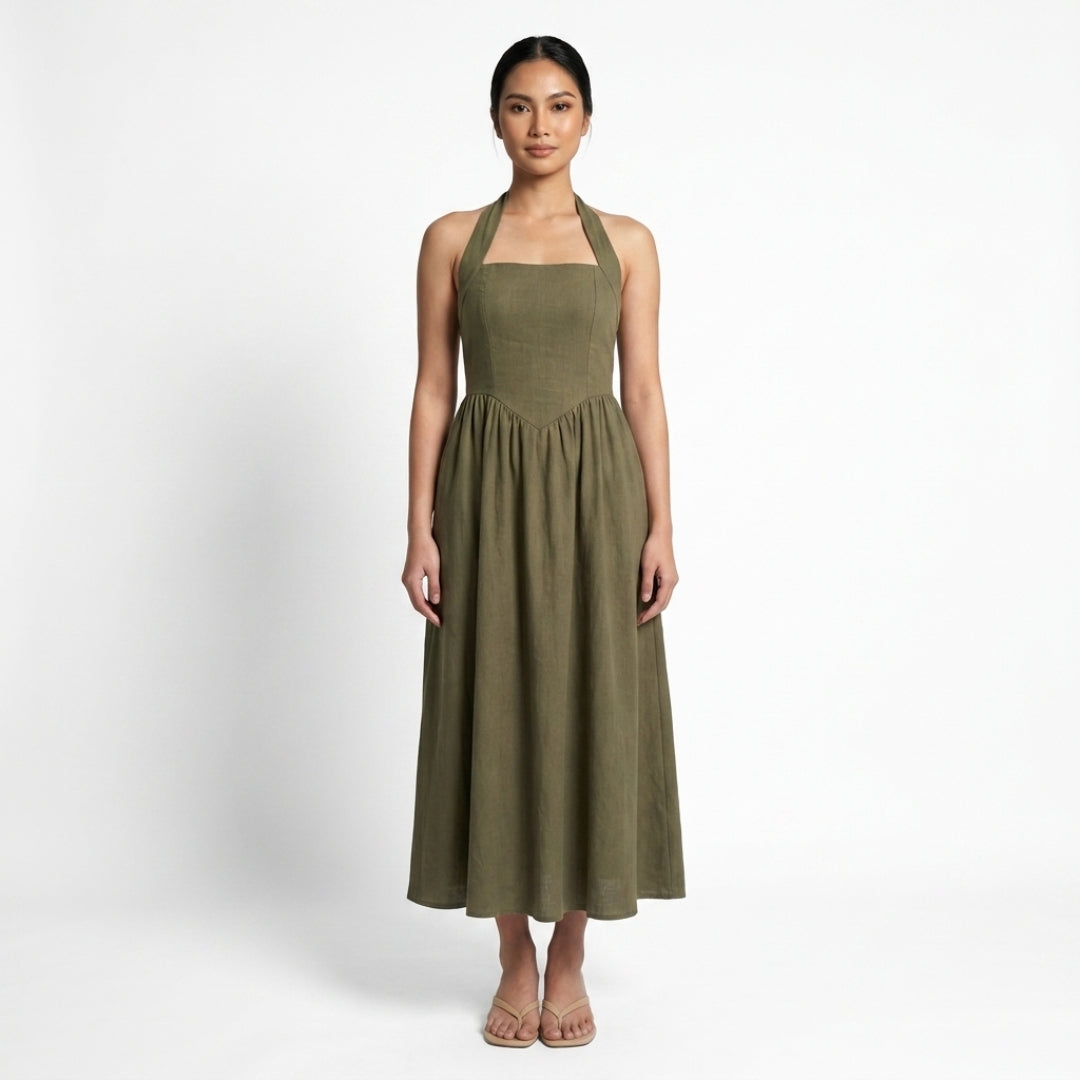 Éliane Women’s Halter Neck Maxi Dress