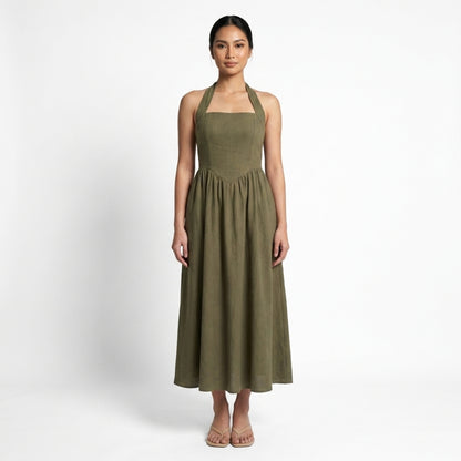 Éliane Women’s Halter Neck Maxi Dress