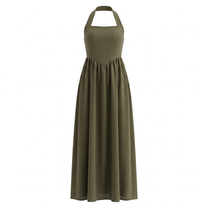 Éliane Women’s Halter Neck Maxi Dress