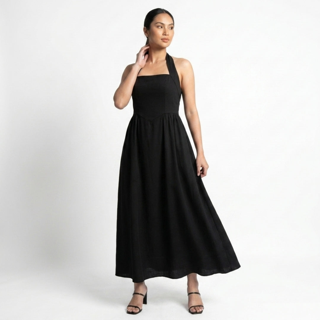 Éliane Women’s Halter Neck Maxi Dress