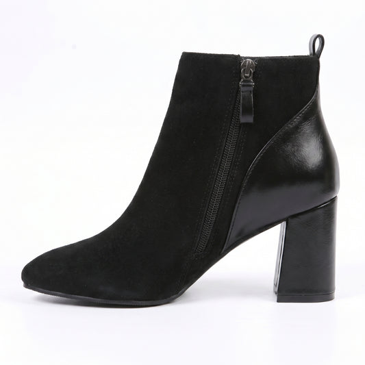 Élodie Women’s Suede Block-Heel Ankle Boots