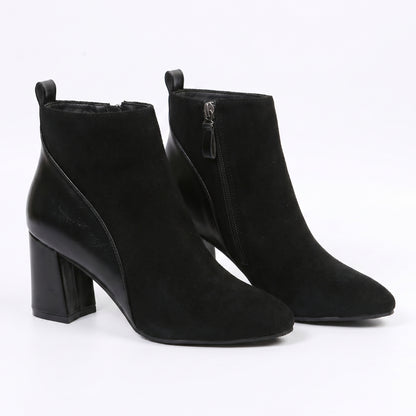 Élodie Women’s Suede Block-Heel Ankle Boots