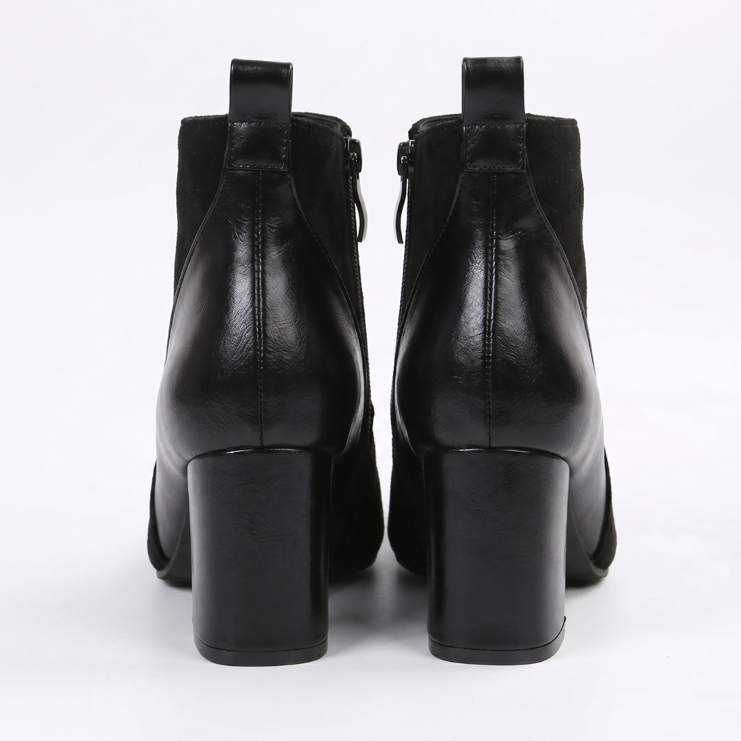 Élodie Women’s Suede Block-Heel Ankle Boots