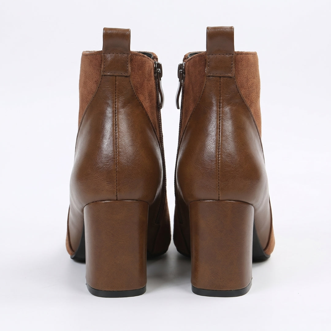 Élodie Women’s Suede Block-Heel Ankle Boots