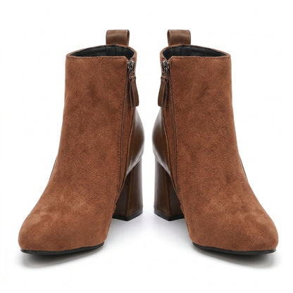 Élodie Women’s Suede Block-Heel Ankle Boots