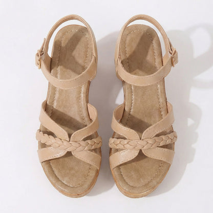 Élodie | Braided Block Heel Sandals