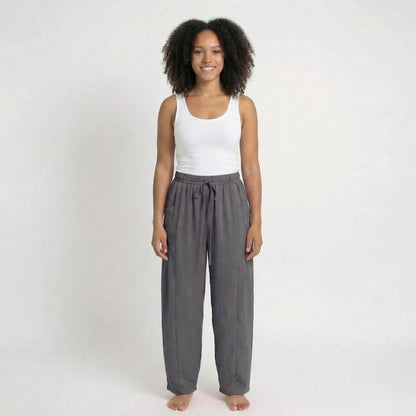 Émilienne | Women’s Linen Wide-Leg Drawstring Pants with Pockets