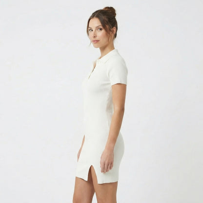 Emma | Women’s Collared Button Mini Dress