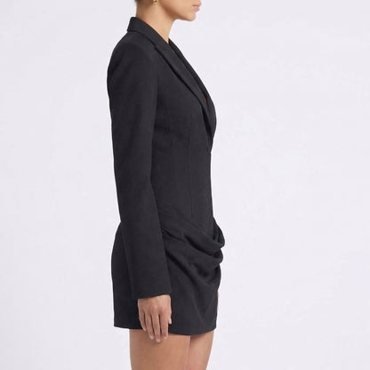 Fleur | Women’s Suiting Blazer Mini Dress with Hook-and-Eye