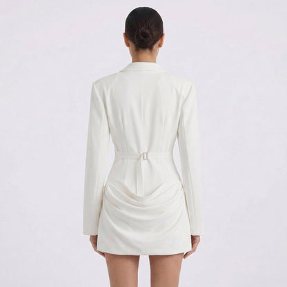 Fleur | Women’s Suiting Blazer Mini Dress with Hook-and-Eye