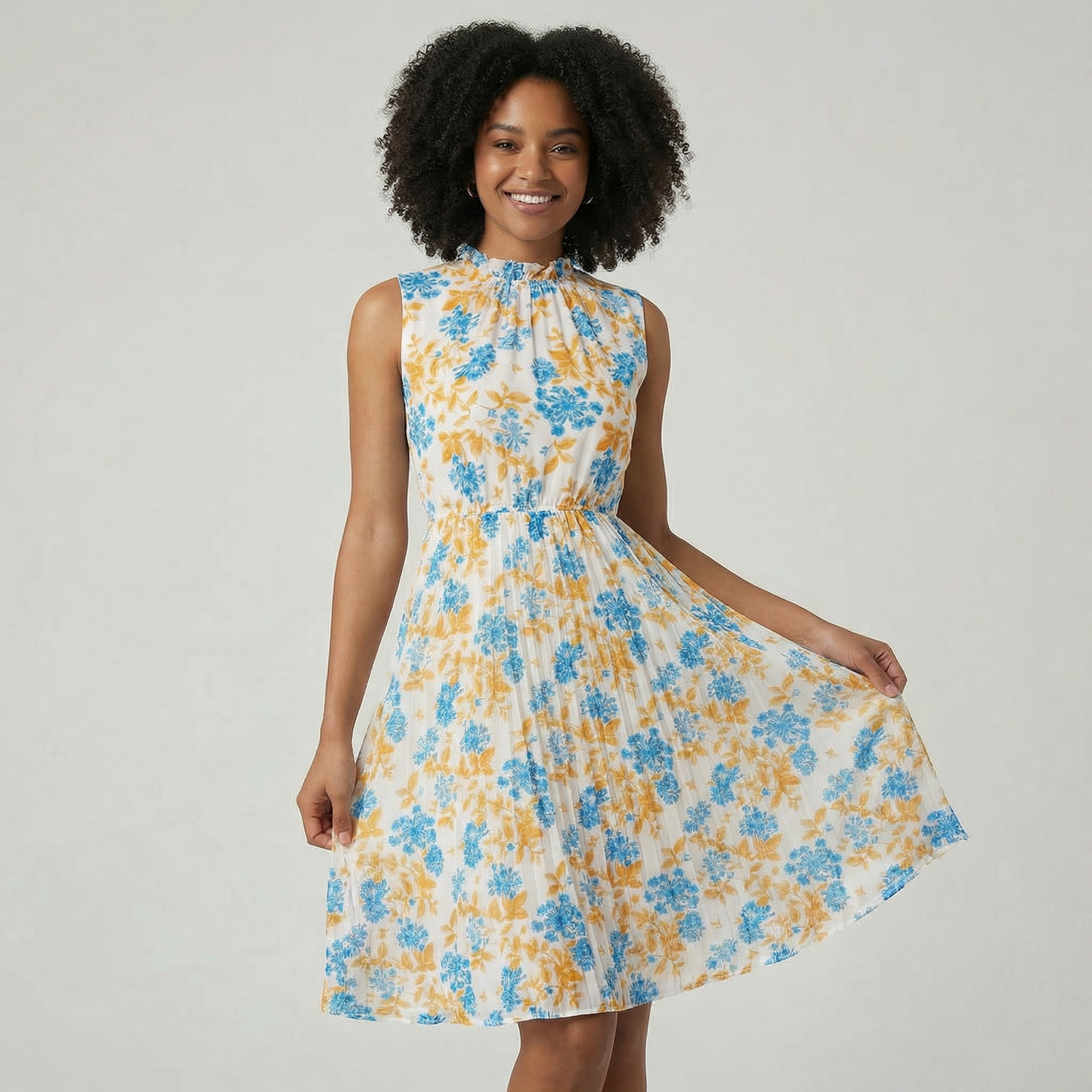 Chloe | Pleated Floral Sundress