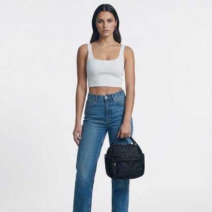 Florence | Women’s Water-Repellent Nylon Crossbody Bag Double-Zip