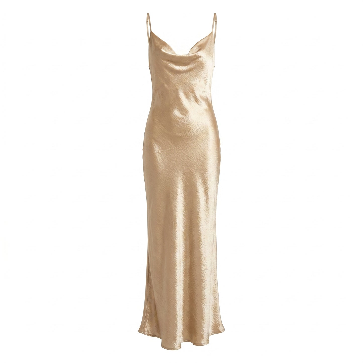 Gloss Women's Maxi Dress Cowl Neck Backless, Slip Strappy