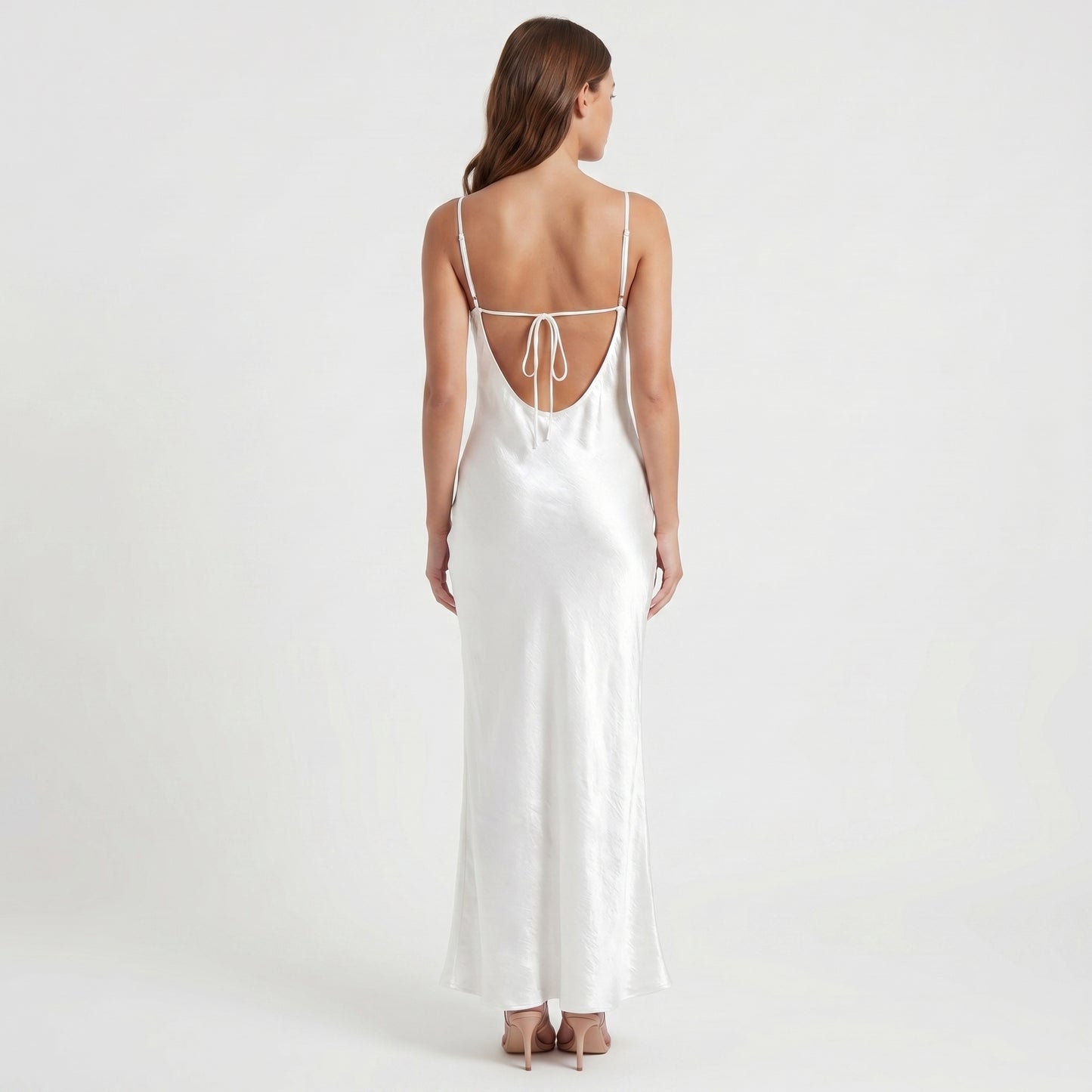 Gloss Women's Maxi Dress Cowl Neck Backless, Slip Strappy