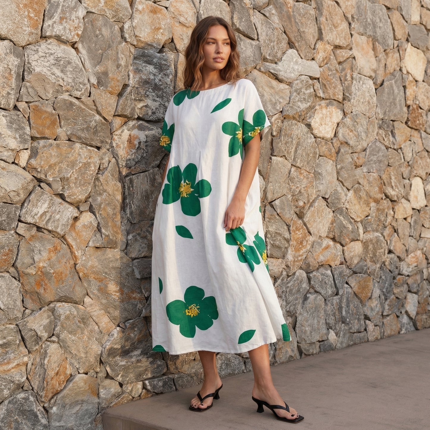 Harper Women’s Polyester Short-Sleeve Maxi Dress Pullover